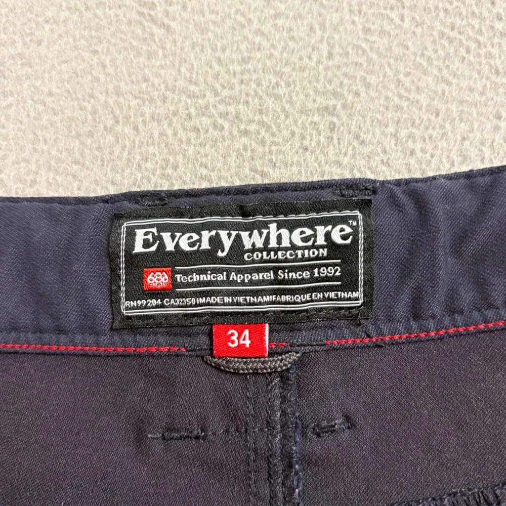 686 Mens Everywhere Hybrid Short Charcoal Navy 34 KCRGNS08 Technical Outdoor